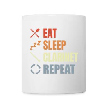 Eat Sleep Clarinet Repeat - Tasse - Weiß - Vorne