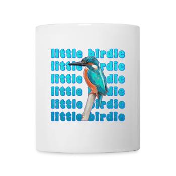 Kingfisher - beautiful blue bird - watercolor painting - Mug - white - Front
