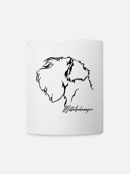 Mittelschnauzer Profil Hunde Hund Wilsigns - Tasse - Weiß