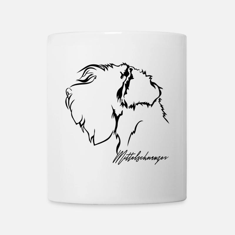 Mittelschnauzer Profil Hunde Hund Wilsigns - Tasse - Weiß