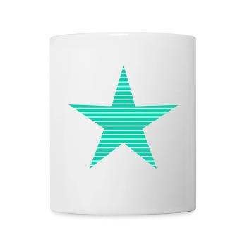 STERN. STERNE. STERN. FEST. JAHRESTAG. WEIHNACHTEN - Tasse - Weiß - Vorne