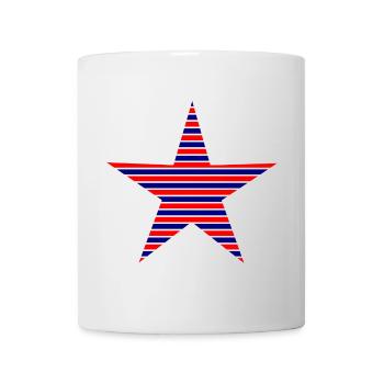 STERN. STERNE. STERN. FEST. JAHRESTAG. WEIHNACHTEN - Tasse - Weiß - Vorne