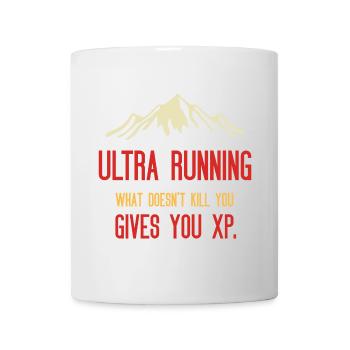 Ultra Running - Ce qui ne vous tue pas vous donne de l’XP - Mug blanc - blanc - Devant