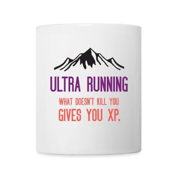 Ultra Running - Ce qui ne vous tue pas vous donne de l’XP - Mug blanc - blanc - Devant