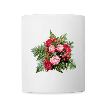 Delicate bouquet of roses in pink and red - Mug - white - Front