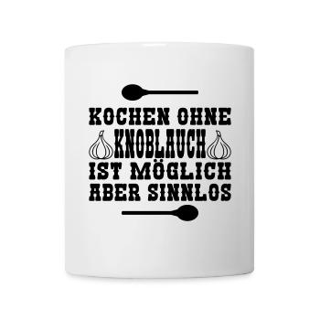 Kochen ohne Knoblauch - Tasse - Weiß - Vorne