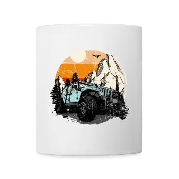 Sunset Trails Jeep à Pines - Mug blanc - blanc - Devant