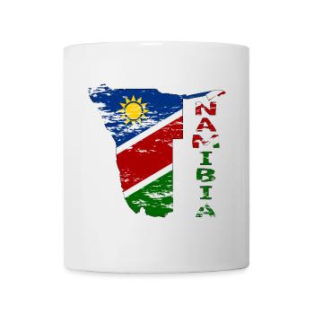 Namibia Map Flag used - Mug - white - Front