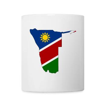 Namibia flag map - Mug - white - Front