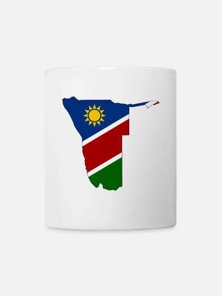Namibia Flagge Landkarte - Tasse - Weiß