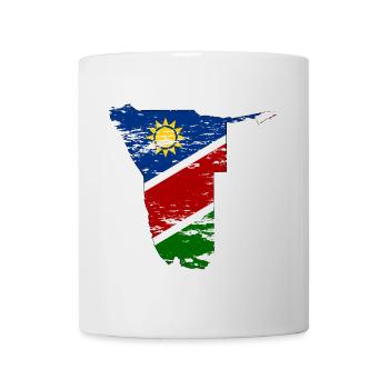 Namibia Landkarte used - Tasse - Weiß - Vorne