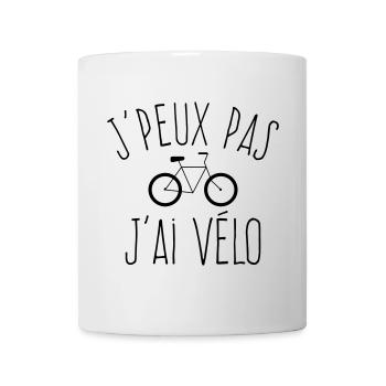 J'peux pas j'ai vélo - La vie sur 2 roues - Mug blanc - blanc - Devant