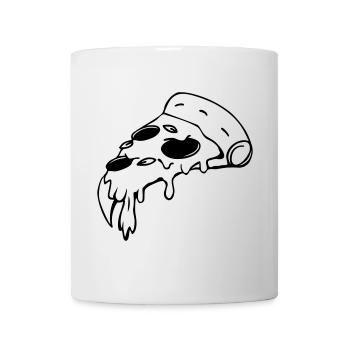 Pizza - Tasse - Weiß - Vorne