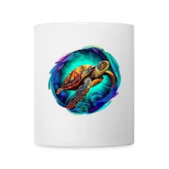 Tortue marine - Mug blanc - blanc - Devant