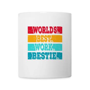 Worlds best Work Bestie Support Staff - Mug - white - Front