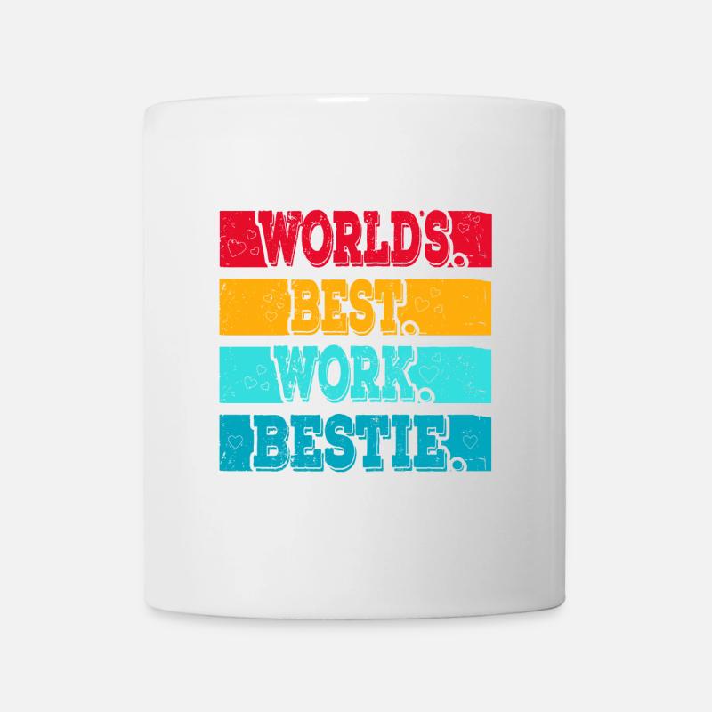 Worlds best Work Bestie Support Mitarbeiter - Tasse - Weiß