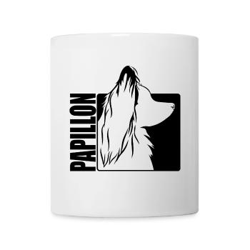 Papillon Profil Hunde Hund Wilsigns - Tasse - Weiß - Vorne