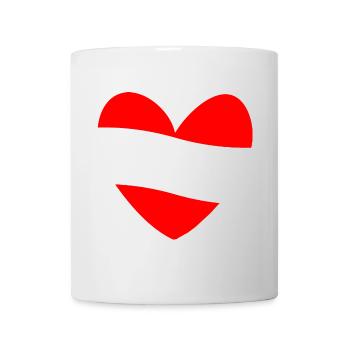 Cœur du drapeau autrichien - Mug blanc - blanc - Devant