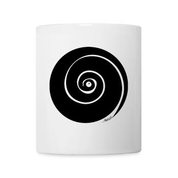 Snake whirlpool spiral black hole - Mug - white - Front