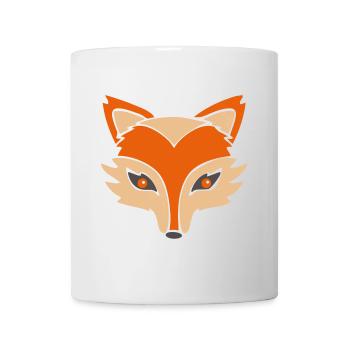 Renard FOXY Animal Face Yeux Forêt Rouille Rouge Automne - Mug blanc - blanc - Devant