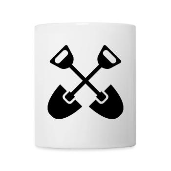 Werkzeuge Schaufel Gärtner Symbol Icon Heimwerker - Tasse - Weiß - Vorne