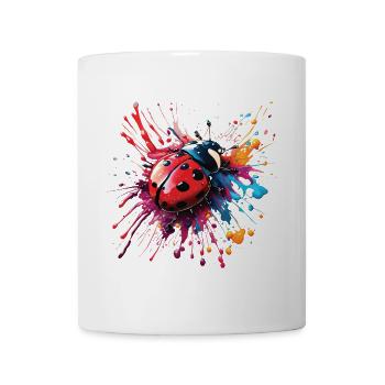 Buntes Marienkäfer-Design, kein Text - Tasse - Weiß - Vorne