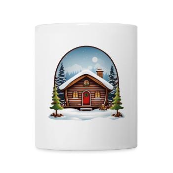 Wooden house, Christmas hut - Mug - white - Front