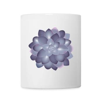 beautiful succulents blossom in delicate colors - Mug - white - Front