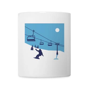Mountain Snowboard T-Shirt - Tasse - Weiß - Vorne