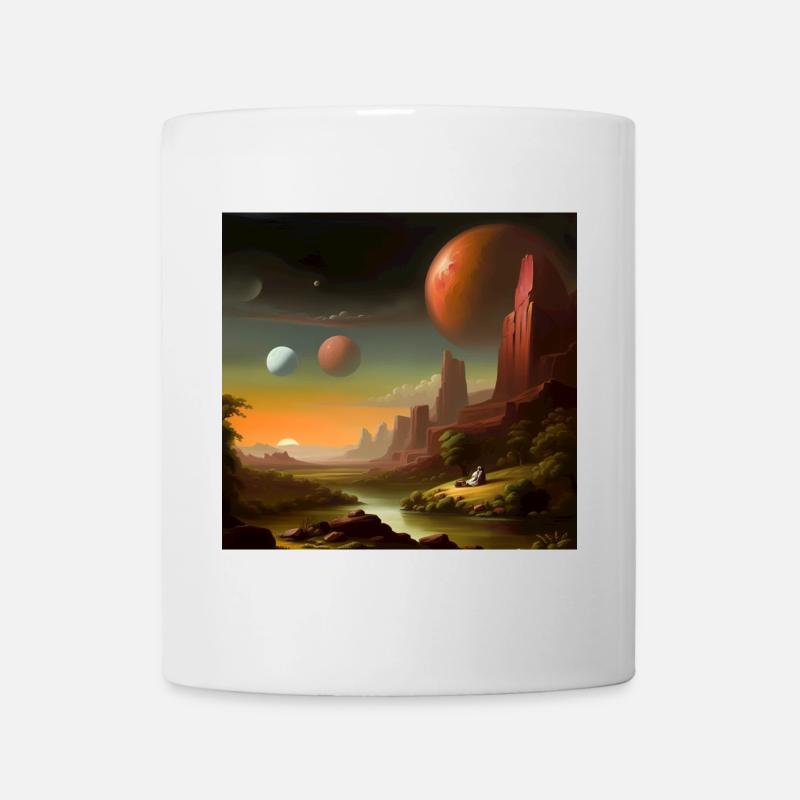 Planète univers ciel - Mug blanc - blanc