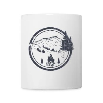 Campfire Ridge in Moonlit Pines - Mug - white - Front