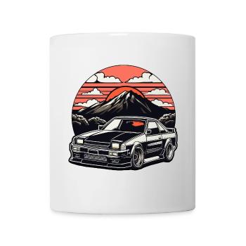 JDM-Auto Japanische Retro-Autorenn-Drift-Legende - Tasse - Weiß - Vorne
