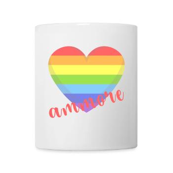 t-shirt Napoli ammore gay lgbt coeur gay pride - Mug blanc - blanc - Devant