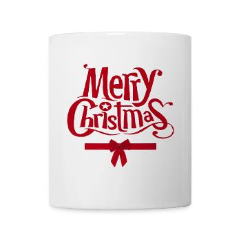 Weihnachten, Frohe Weihnachten, Frohe Weihnachten - Tasse - Weiß - Vorne