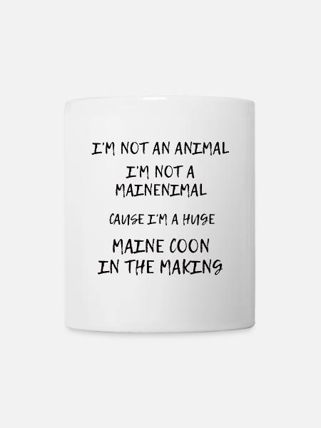 Ich bin kein Tier - ich bin kein Mainimal - LMN-Stil - Tasse - Weiß