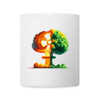 Arbre de la Vie et Explosion Nucléaire - Mug blanc - blanc - Devant