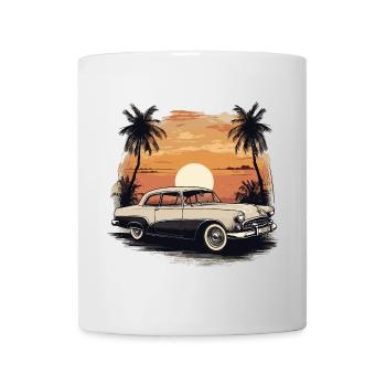 Voitures de collection 1950 - Mug blanc - blanc - Devant