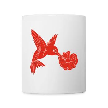 Red Foraging Bird - Mug - white - Front