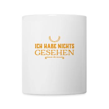 ich sah nichts - Tasse - Weiß - Vorne