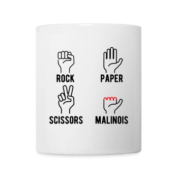 Stein Papier Schere Malinois - Tasse - Weiß - Vorne