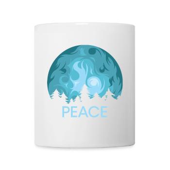 moon forest peace peace icon trees nature - Mug - white - Front