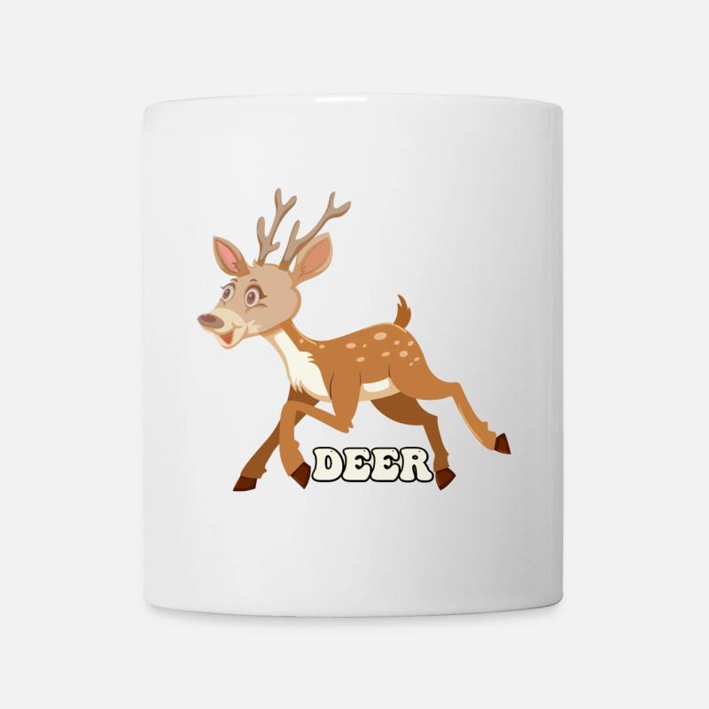 Skurriler Hirsch-Sprint - Tasse - Weiß
