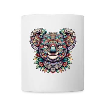 Koala mit Mandalas dekoriert - Tasse - Weiß - Vorne