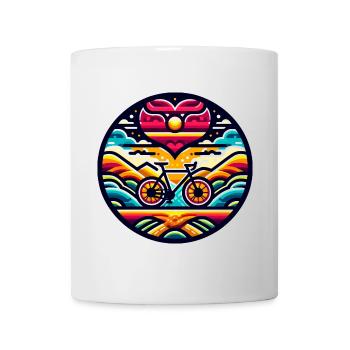 J’adore mon vélo, tous les cyclistes diraient - Mug blanc - blanc - Devant