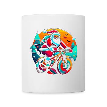 Santa Neon Bike Ride - Mug - white - Front