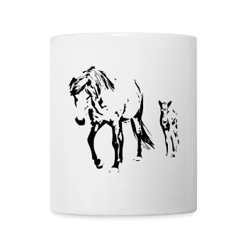 Pferde T-shirt Geschenk Reiter  - Tasse - Weiß - Vorne