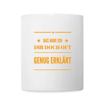 ich will nicht mehr - Tasse - Weiß - Vorne