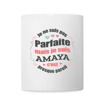 AMAYA PARFAITE - PRENOM AMAYA - Mug blanc - blanc - Devant