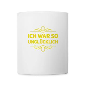 glücklich - Tasse - Weiß - Vorne