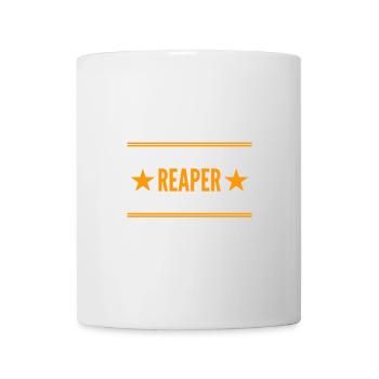 Mann mit Sense - Tasse - Weiß - Vorne